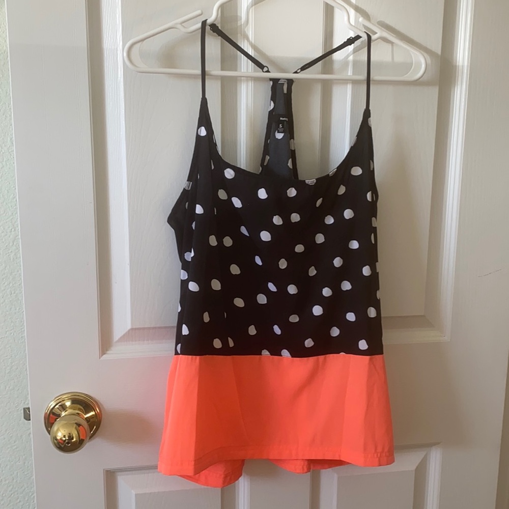 Polka dot racer back tank